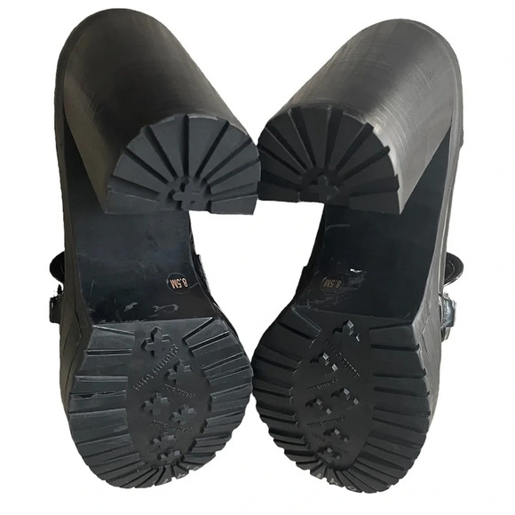 Gianni Bin Maxxwelle Black High Heel Platform Shoes Size 8.5 - Picture 8 of 10